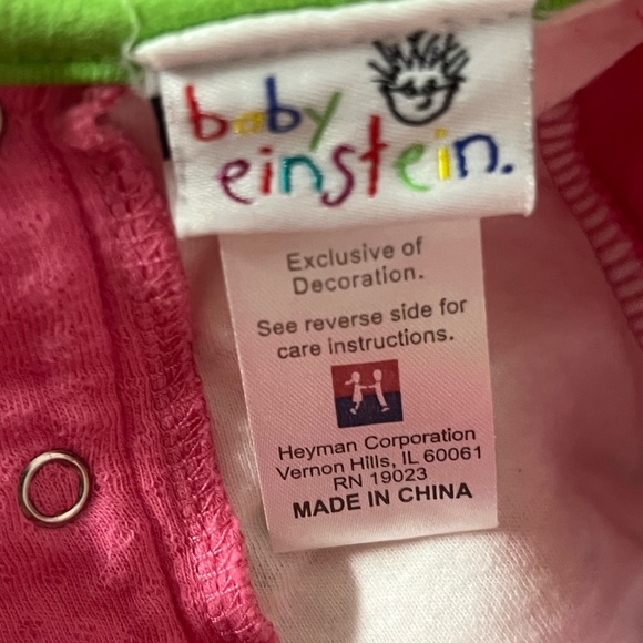 Vintage Baby Einstein One Piece Outfit Pink Character One Piece 6m - Picture 4 of 5